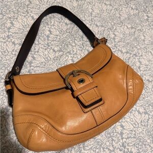 Y2K Coach SoHo Bag in Tan Leather, Vintage 2004